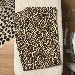 Leopard Print Wide-Leg Pants